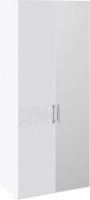 Шкаф ТриЯ Скарлет 1 глухая 1 зеркальная двери СМ-339.07.004 зеркало справа (белый глянец) - 