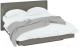 Двуспальная кровать ТриЯ Наоми СМ-208.01.01 160x200 (серый/джут) - 