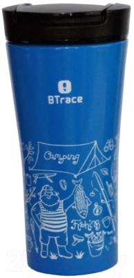 Изображение товара Термокружка BTrace 406-500T (500мл, синий/рис.рыбак)