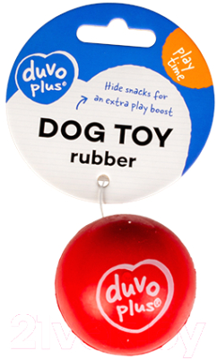 Игрушка для собак Duvo Plus Мяч резиновый / 10155 (красный)
