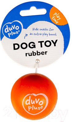 Игрушка для собак Duvo Plus Мяч резиновый / 10156 (оранжевый)