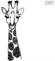 Шторка-занавеска для ванны JoyArty Скромный жираф / sc_18095 - 