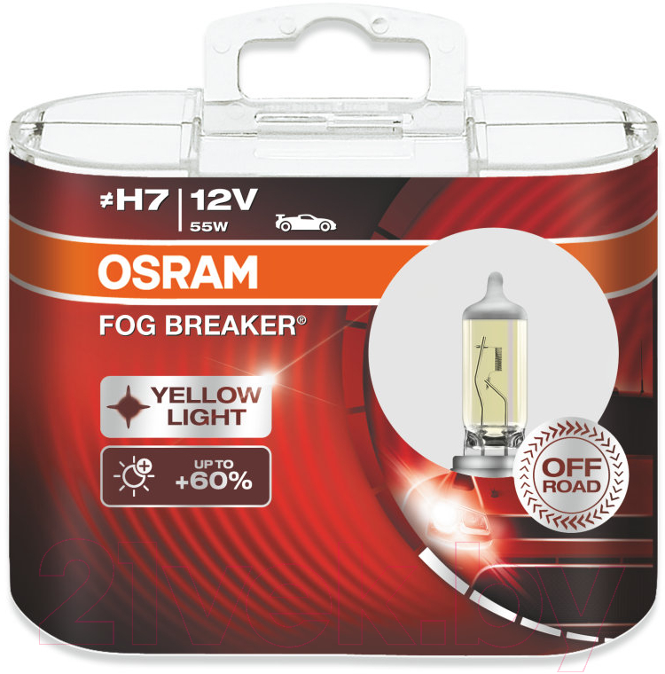 Комплект автомобильных ламп Osram H7 62210FBR-HCB — фото 3