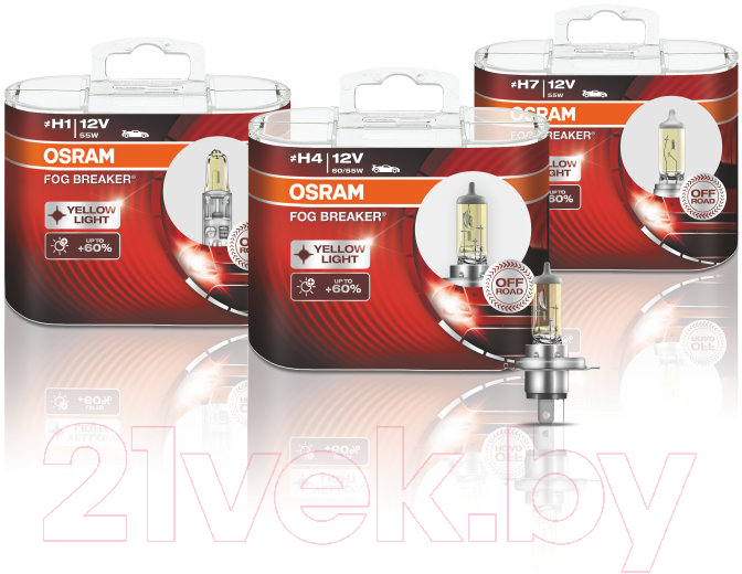 Комплект автомобильных ламп Osram H7 62210FBR-HCB — фото 4