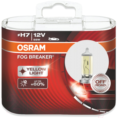 Изображение товара Комплект автомобильных ламп Osram H7 62210FBR-HCB