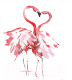 Шторка-занавеска для ванны JoyArty Влюбленные фламинго / sc_14676 - 