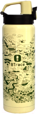 Изображение товара Термос для напитков BTrace 506-600M (желтый/рис.карта, 600мл)