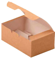 Набор коробок упаковочных для еды Krafteco Eco Fast Food Box L (25шт) - 