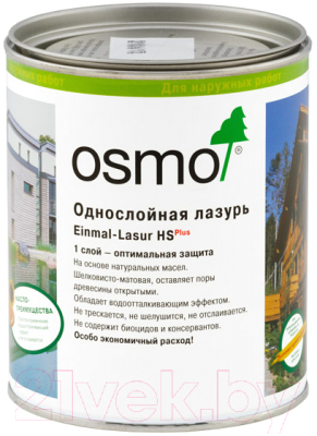 

Лазурь для древесины Osmo, Коричневый, Однослойная