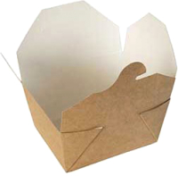 Набор коробок упаковочных для еды Krafteco Eco Fold Box 600 (50шт) - 
