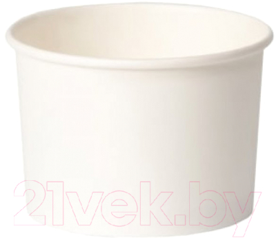 Набор бумажных креманок Krafteco 380мл (50шт, белый)