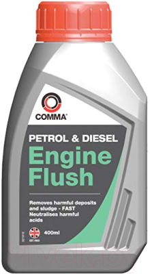 Присадка Comma Промывка для бензинового и дизельного двигателя / EF400M (400мл)