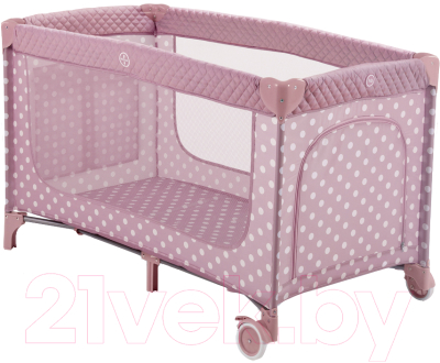 Кровать-манеж Happy Baby Martin (розовый)