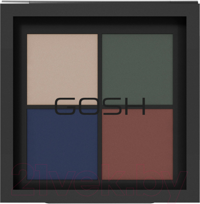 

Палетка теней для век GOSH Copenhagen, Зелeный;коричневый;синий;бежевый, Eye Xpression 003 Urban Nature