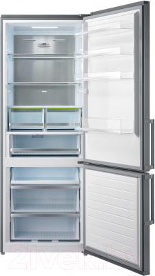 Холодильник с морозильником Korting KNFC 71887 X