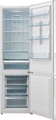 Холодильник с морозильником Korting KNFC 62017 X