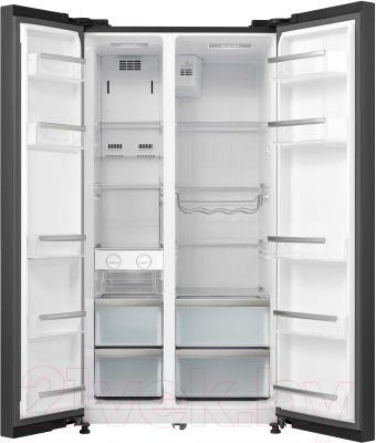 Холодильник с морозильником Korting KNFS 91797 GN