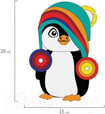 Набор для творчества Юнландия Аппликация из фетра. Пингвинчик / 662389