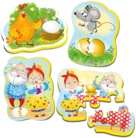 

Набор пазлов Vladi Toys, Bab Puzzle Сказки. Курочка ряба / VT1106-61