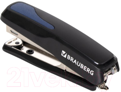 Степлер Brauberg Extra / 229078 (черный/синий)