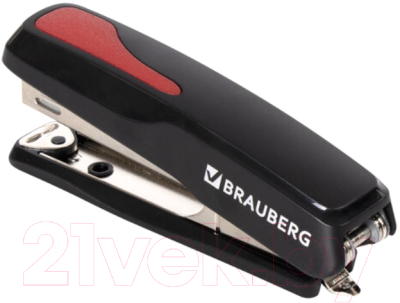 Степлер Brauberg Extra / 229079 (черный/красный)