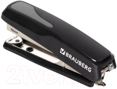 Степлер Brauberg Extra / 229080 (черный/серый)