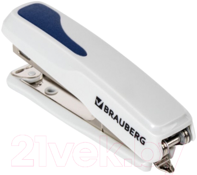 Степлер Brauberg Extra / 229081 (серый/синий)