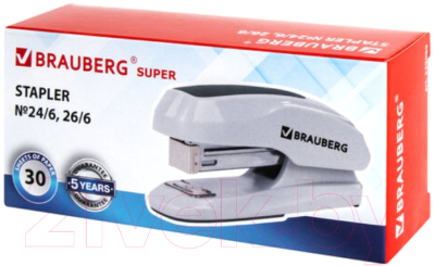 Степлер Brauberg Extra / 229089 (серый)