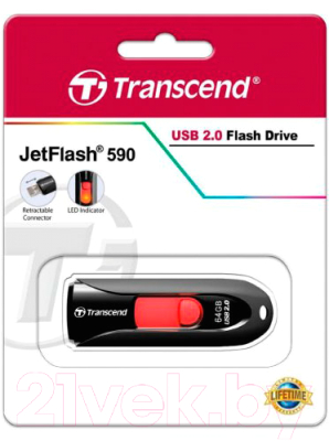 Usb flash накопитель Transcend JetFlash 590 32Gb (TS32GJF590K)