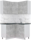 Кухонный гарнитур Интерлиния Мила Лайт 1.2x1.3 (бетон/бетон/кастилло темный) - 