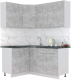 Готовая кухня Интерлиния Мила Лайт 1.2x1.7 (бетон/бетон/кастилло темный) - 