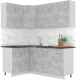 Кухонный гарнитур Интерлиния Мила Лайт 1.2x1.9 (бетон/бетон/кастилло темный) - 