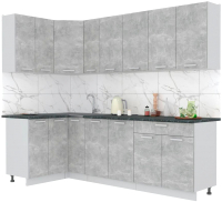 Готовая кухня Интерлиния Мила Лайт 1.2x2.5 (бетон/бетон/кастилло темный) - 