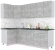 Кухонный гарнитур Интерлиния Мила Лайт 1.2x2.5 (бетон/бетон/кастилло темный) - 