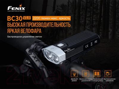 Фонарь для велосипеда Fenix Light BC30V20