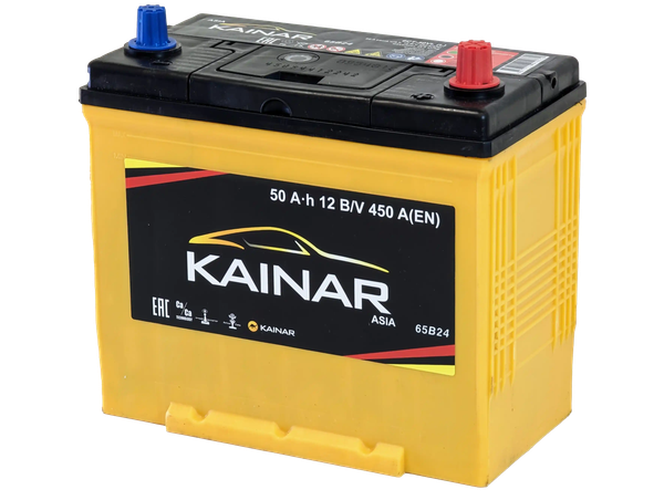 Автомобильный аккумулятор Kainar Asia 50 JR+ с бортом 450A / 045 24 42 03 0031 40 41 0 L (50 А/ч)