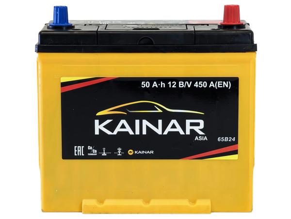 Автомобильный аккумулятор Kainar Asia 50 JR+ с бортом 450A / 045 24 42 03 0031 40 41 0 L (50 А/ч)