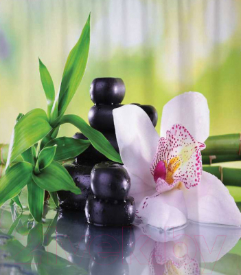 Шторка-занавеска для ванны JoyArty Цветок орхидеи / sc_2605