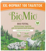 Таблетки для посудомоечных машин BioMio Bio-Total с эфирным маслом эвкалипта (100шт) - 