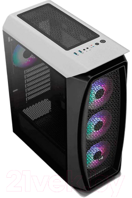 Корпус для компьютера AeroCool Aero One Mini / Frost-G-WT-V1 (без БП, белый)