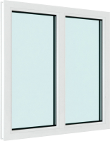 Окно ПВХ Rehau Двухстворчатое глухое 3 стекла (1550x1550x70) - 
