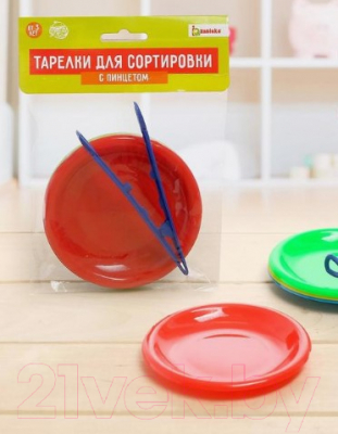 Изображение товара Сортер Zabiaka Тарелка для сортировки с пинцетом 2 / 5242721