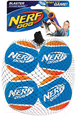 Игрушка для собак Nerf Мяч теннисный для бластера / 30762 (4шт)