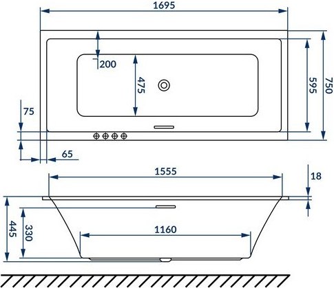 Купить Ванна акриловая Excellent Heaven Slim 170x75 в Солигорске