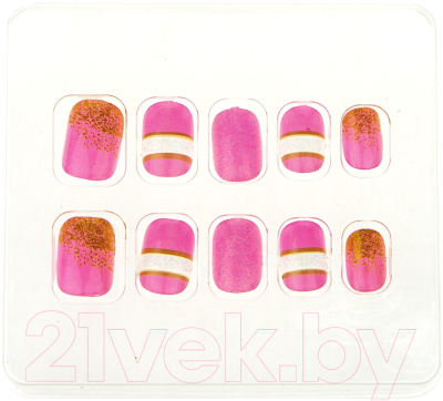 Накладные ногти Lukky Нэйл-Арт Glitter Stripes / Т20816