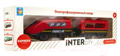 Поезд игрушечный 1Toy InterCity Express Электропоезд Спасатель / Т20830