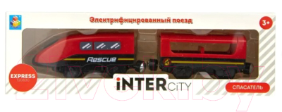 Поезд игрушечный 1Toy InterCity Express Электропоезд Спасатель / Т20830