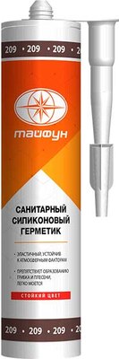 Герметик силиконовый Тайфун 209 (280мл, каштановый) - 