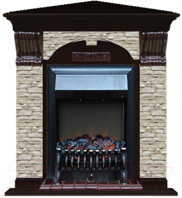 

Каминокомплект Glenrich, Арочный Fobos Black угловой