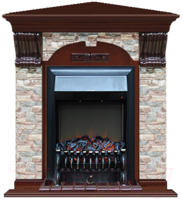 

Каминокомплект Glenrich, Арочный Fobos Black угловой